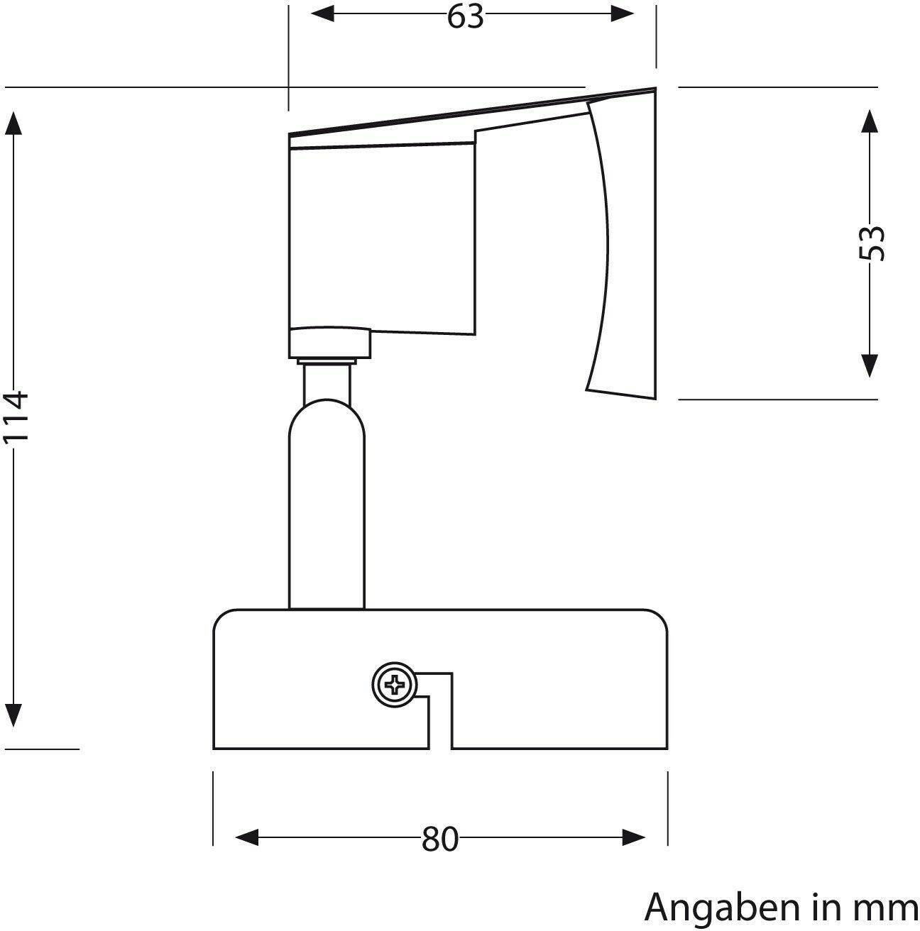 Lámparas ledscom.de LEONIS wall light, single-flame with switch including GU10 lamp (white, 5.3W, 504lm, 50°)