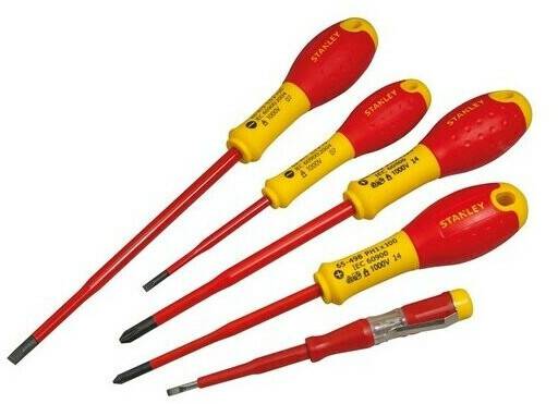 Stanley XTHT0-62693 FatMax VDE Insulated Parallel & Pozi Screwdriver Set of 5 Destornilladores