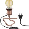 Lámparas ledscom.de Table lamp RETRA, switch, bronze + LED lamp 778lm warm white