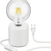 ledscom.de Table lamp TIPO porcelain round white ball incl. E27 G125 filament lamp 7.123W warm white 838lm Lámparas