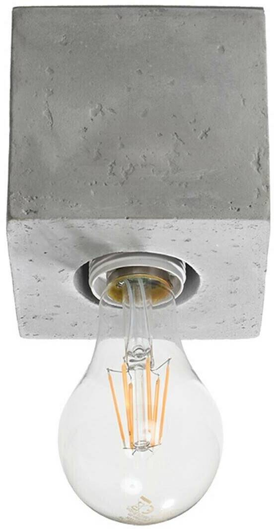 Sollux SL.0681 ceiling light ABEL concrete L: 10, W: 10, H: 10, socket E27, dimmable Lámparas